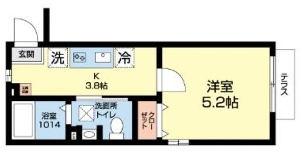 プルメリア麦田町の物件間取画像